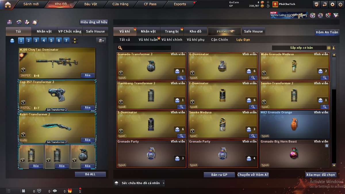 shop acc cf uy tin gia re